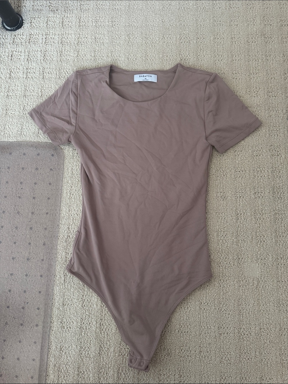 Babaton Mauve Brown Short-Sleeve Bodysuit